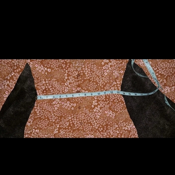 Aakaa Mini Orange Brown Pink Floral Print Dress Women's Small Lined NWT B20#9 - Picture 10 of 11